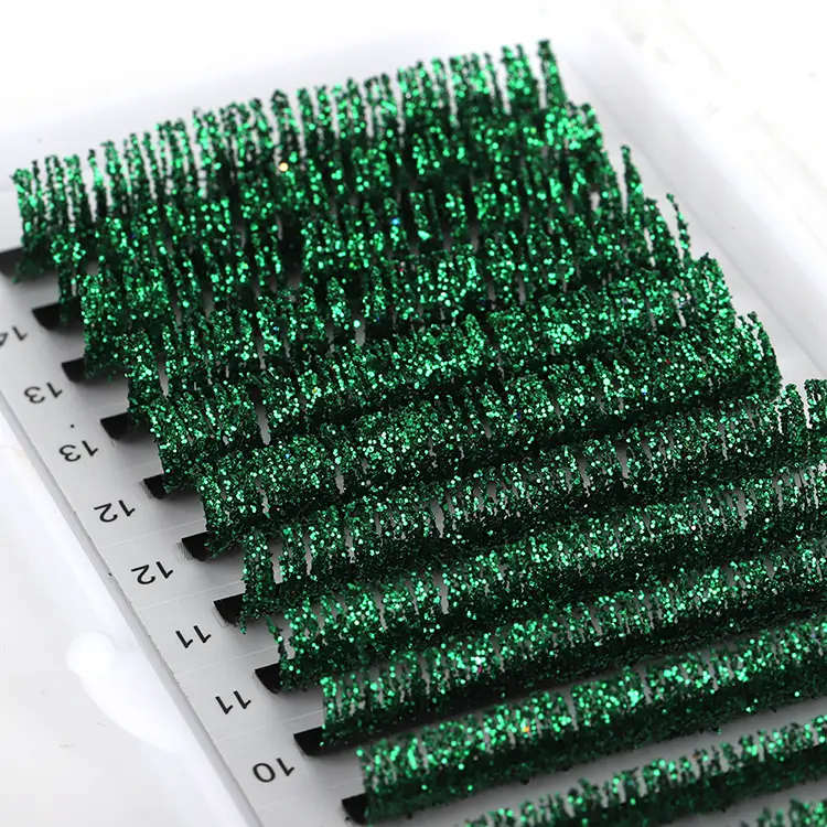 Vihreä glitter Ripsen laajennus